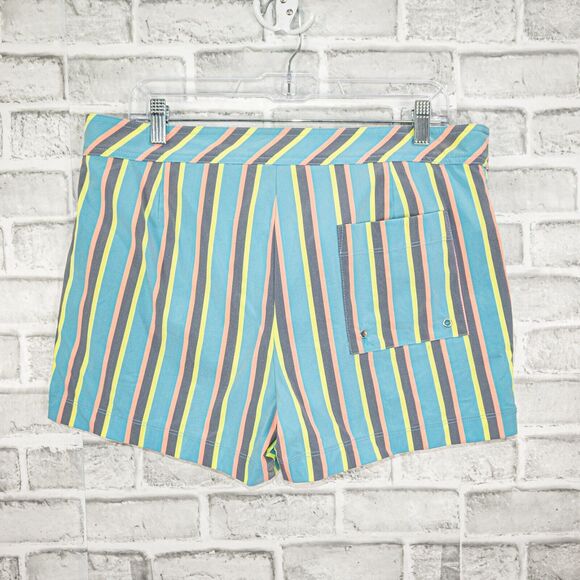 MR TURK Men's stripe Swim Trunks lined size 34 3' inseam - Picture 3 of 6